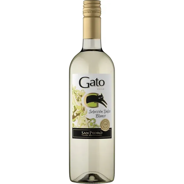Vino Blanco Chileno Gato Selección Dulce  750 Cc