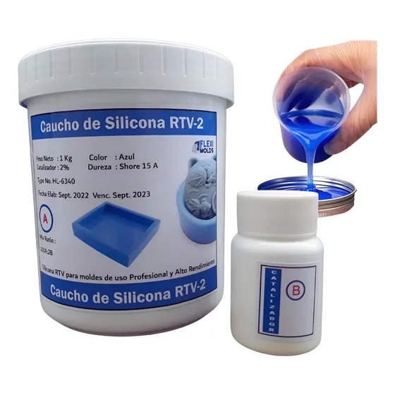 Silicona Caucho Para Moldes Epóxicos Y Manualidades 1.0 Kg