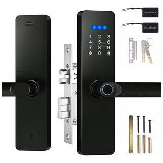 Hotu Cerradura Electrónica Inteligente Chapa Digital Eléctrica Para Puerta Principal Exterior Con 5 Métodos De Apertura, Huella Digital, Clave Numérica, Tarjeta Rfid, Tuya Wifi App Y Llave Física Hotu Cerradura Electrónica Inteligente Chapa Digital Eléctrica Para Puerta Principal Exterior Con 5 Métodos De Apertura, Huella Digital, Clave Numérica, Tarjeta Rfid, Tuya Wifi App Y Llave Física