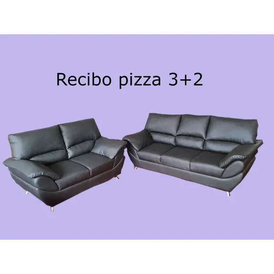 Juego De Recibo 3 Y 2 Puestos Bipiel Varios Colores Sofas