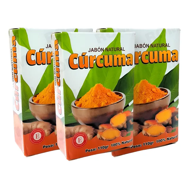 Pack 3 Jabones En Barra De Cúrcuma 330g