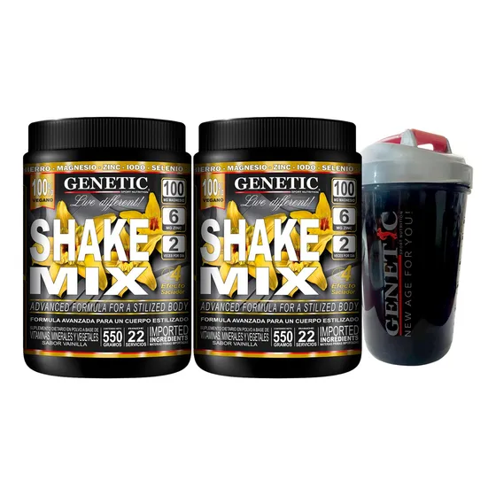 Batido Proteínas Vegano Dietético Shake Mix Shaker Genetic