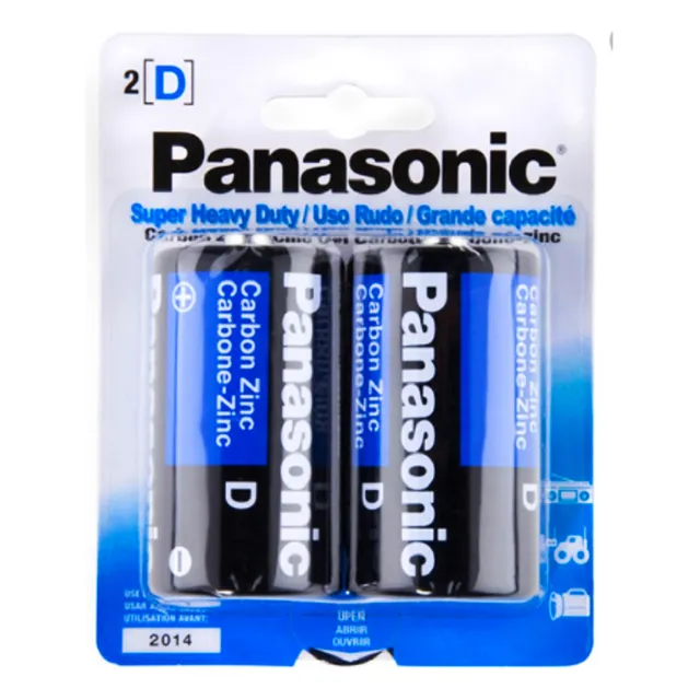 Pilas Baterias Panasonic D Tamaño 1.5 Voltios Azúl Paquete De 12 Baterias Extra Duración Carbón 24dp