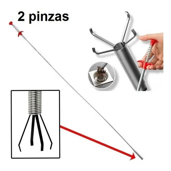 Pinza Flexible 2pzs Agarre Objetos Tubería Inodoro Sujetador