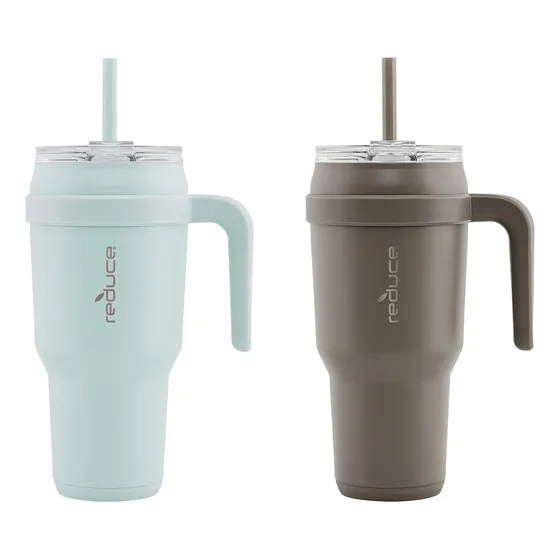 Vaso Térmico 1.18litros Acero Inoxidable Con Asa. Reduce Color Mocha / Crisp Mint Colores Pastel