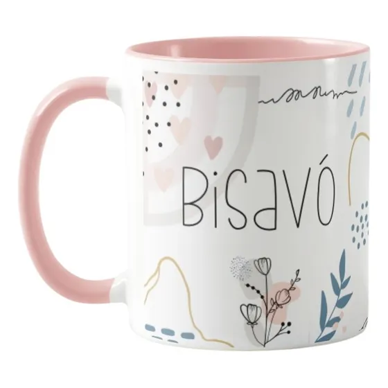 Caneca Feminina Minimalista Presente Especial Para Bisavó Cor Rosa-claro