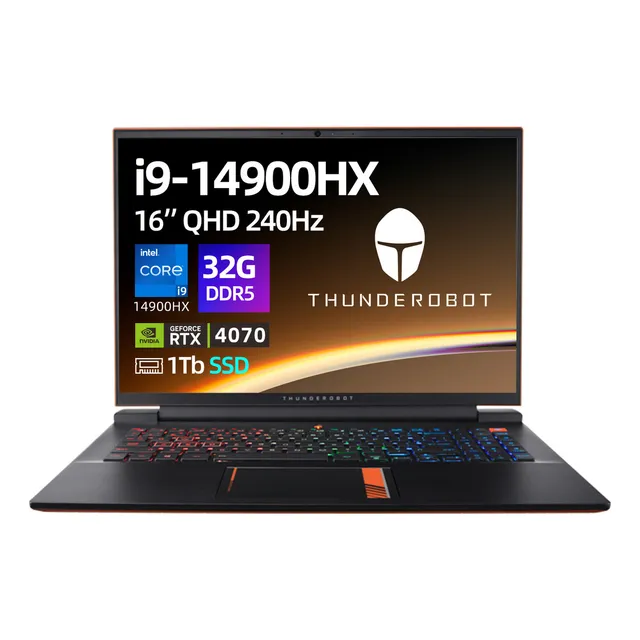 Laptop Gamer Thunderbot Zero Rtx4070 I9-14900hx Ddr5 32g 1t Ssd 16" 2560 px x 1600 px 240Hz Teclado Rgb Español