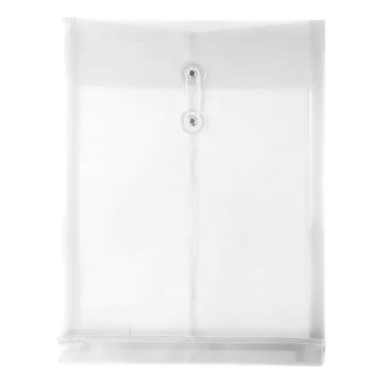 Carpeta Sobre Plastico Oficio Vertical Tapa Cierre Con Hilo