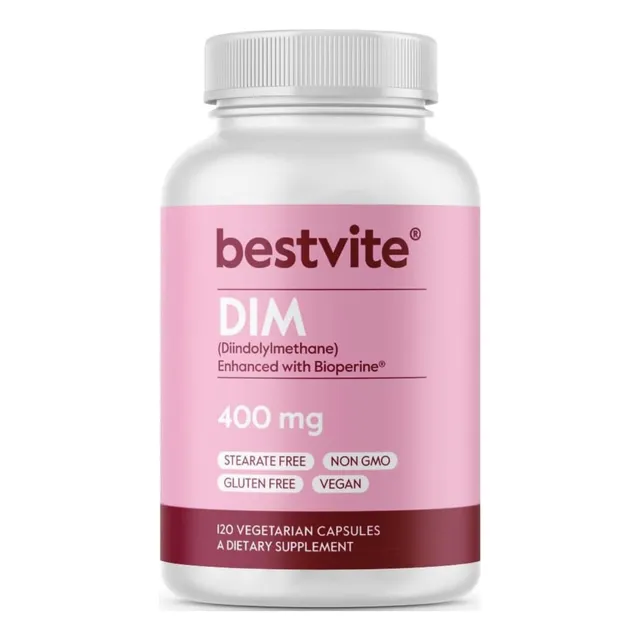 Dim (diindolylmethane) Con Bioperine | 400 Mg | 120 Capsulas