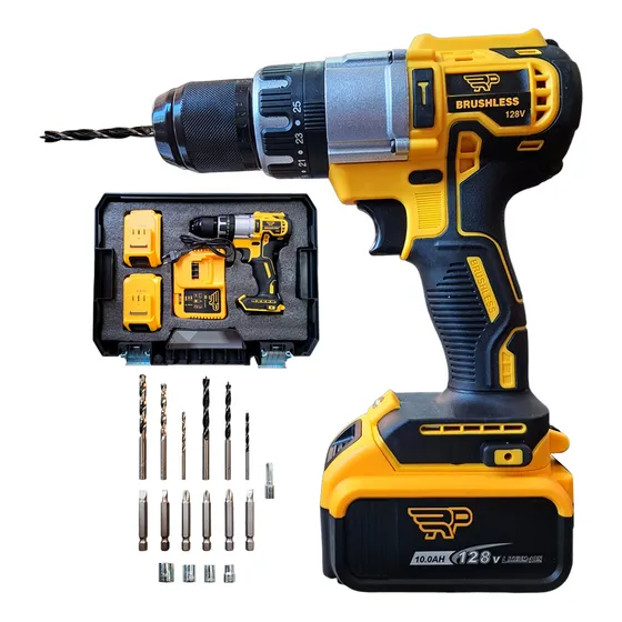 Parafusadeira E Furadeira De Impacto 128v Novo Com 2 Bateria