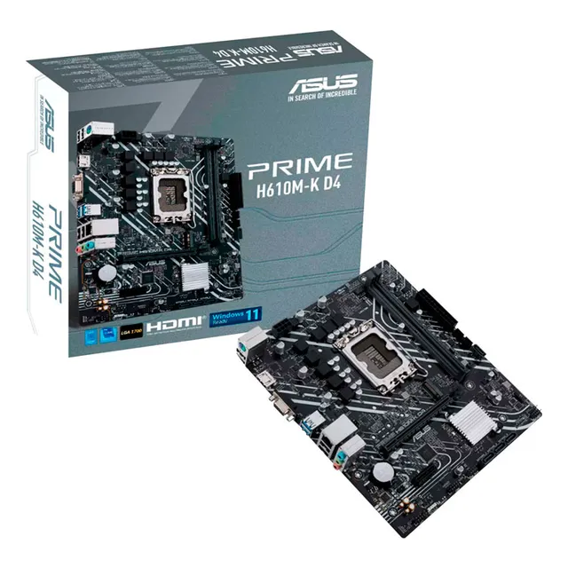 Tarjeta Madre Asus Prime H610m-k Intel 1700 Ddr4 Micro Atx