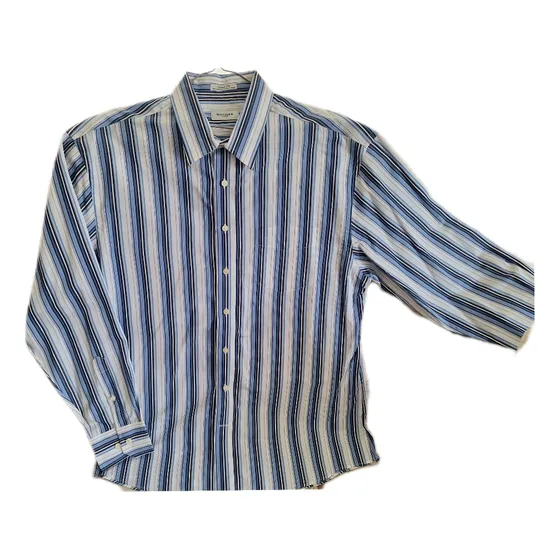 Camisa Hombre Talla L Rochas Paris!! Manga Larga, Casual Fit