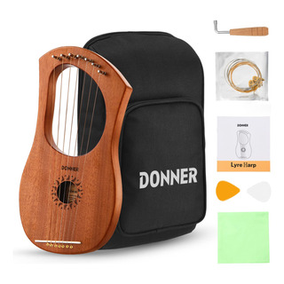 Lyre Harp Donner Dlh-001, 7 Cuerdas De Metal, Cuerpo De Caob Lyre Harp Donner Dlh-001, 7 Cuerdas De Metal, Cuerpo De Caob