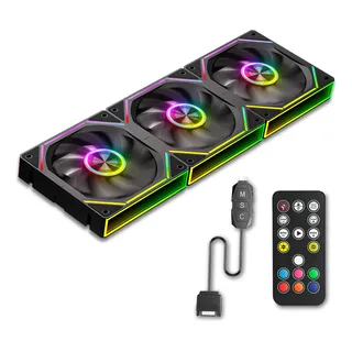 Gscoler Kit Fan Fans Rgb Fb120-bf-3 Preto 120mm Pás Normais Preto