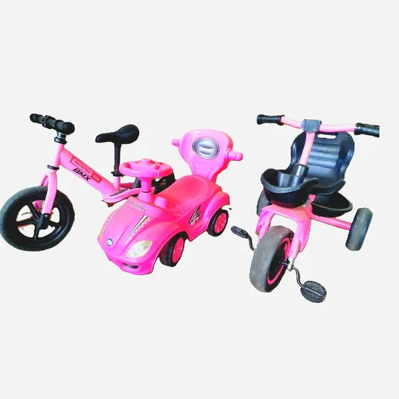Bicicleta De Balance, Carro Y Triciclo Para Niña Juguete