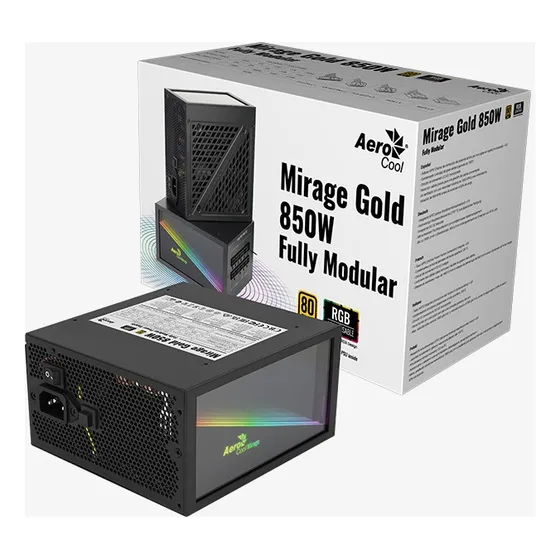 Fuente de poder para PC AeroCool Mirage Gold 850W Fully Modular 850W negra 127V