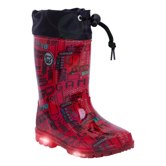 Bota De Agua Bebé Niño Ppz106roj