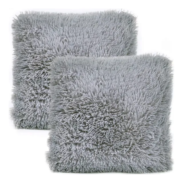 Cojines Decorativos Con Relleno Peluche Peludo X 2 Unidades