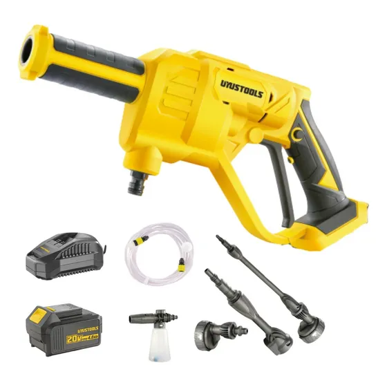 Hidrolavadora Inalámbrica 24 Bar + 1 Batería 4ah Y Cargador Color Amarillo Frecuencia 20v