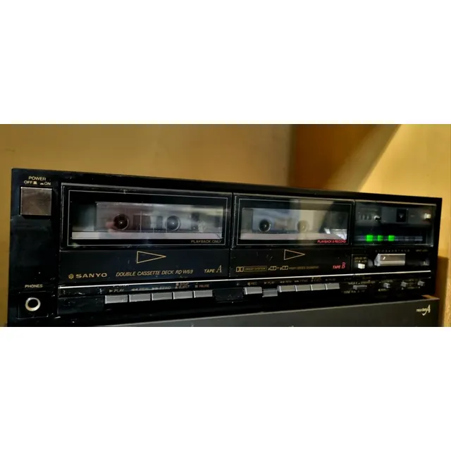 Deck Sanyo Rd W59 Doble Cassette Stereo Deck Player No Sony