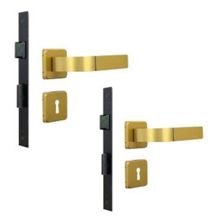 Kit 2 Fechaduras Roseta Módena Bronze Latonado Interna Mgm Kit 2 Fechaduras Roseta Módena Bronze Latonado Interna Mgm