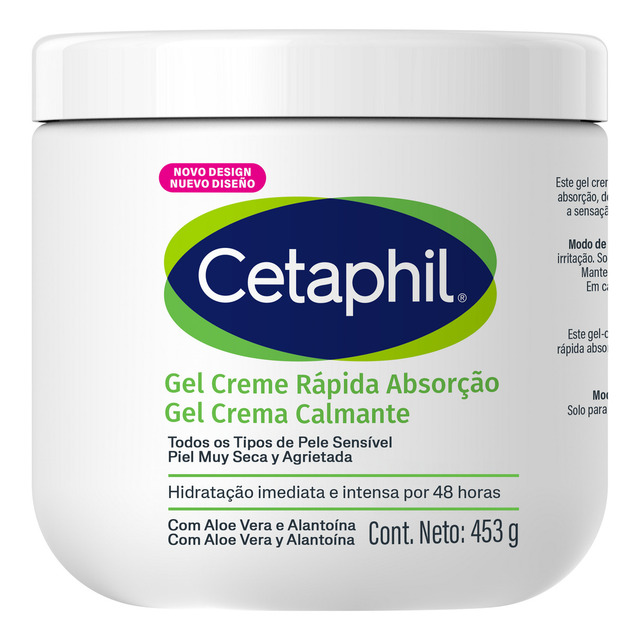 Gel Creme Hidratante Corporal Para Pele Sensível Cetaphil 453g - Hidratação 48h Com Aloe V...