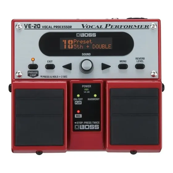 Pedal de Efecto Boss Vocal Effects Performer VE-20 Rojo | Cuotas sin interés