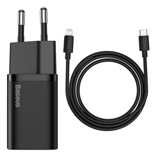 Carregador Turbo Baseus 20w Com Cabo Para iPhone 14 Cor Preto