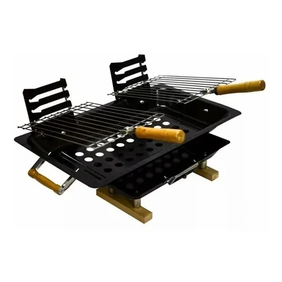 Parrillera Grill Portatil De 3 Niveles Nueva Parrilla Carbon