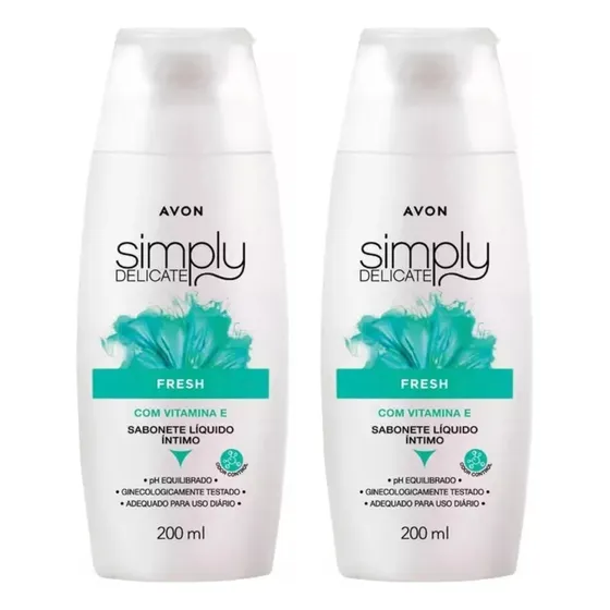 Kit 2 Sabonetes Intimo Fresh Simply Delicate 200ml - Avon
