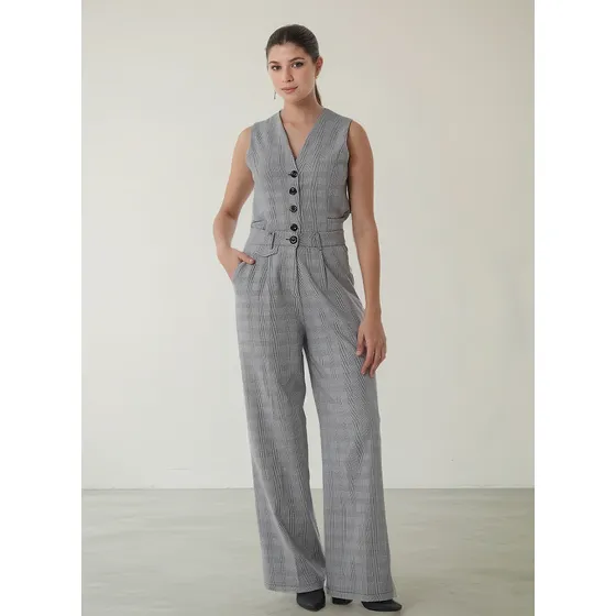 Conjunto Sastrero Mujer Mochi Chaleco + Pantalón Gales