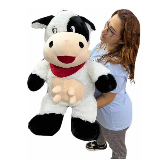 Vaca De Peluche Con Ubres Grande 90 Cmts Perfumada