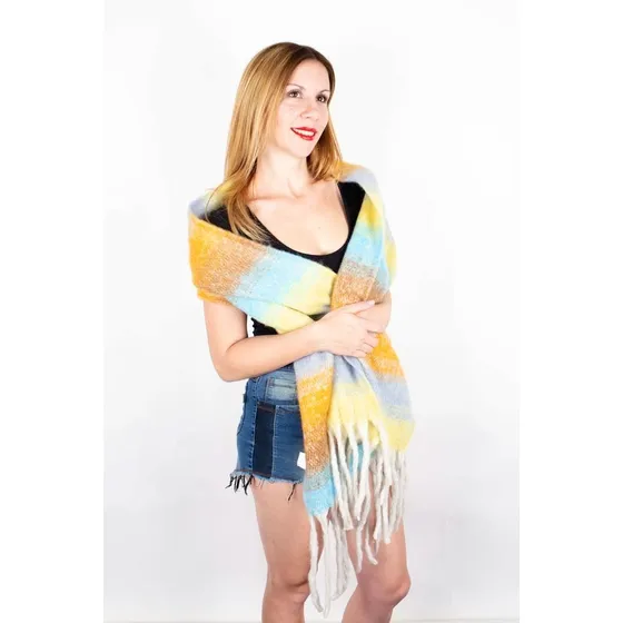 Bufanda Ruana Manton Bufandon Degrade 35x180cm Importado