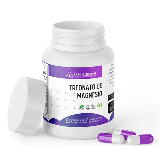 Treonato De Magnesio 500 Mg X 60 Cápsulas Sabor Sin Sabor