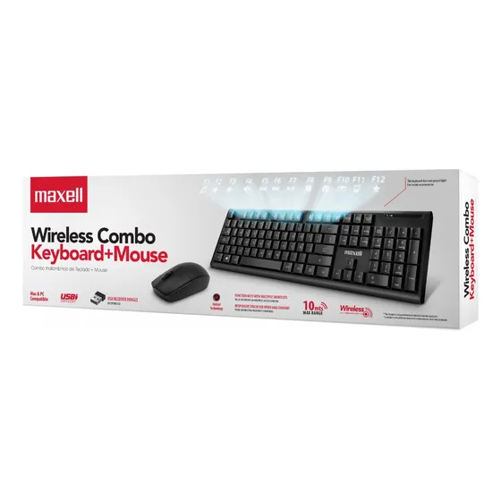 Maxell Wireless Keyboard + Mouse Combo 