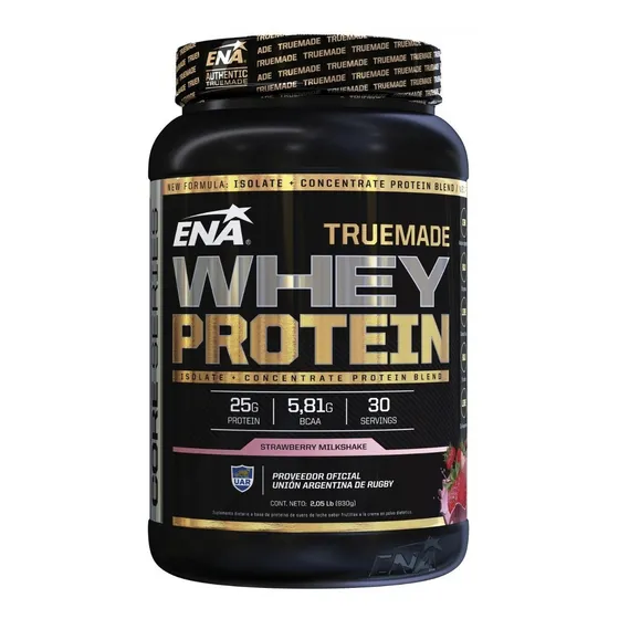 Ena True Made Whey Protein - Proteína Sabor Frutilla 930 G