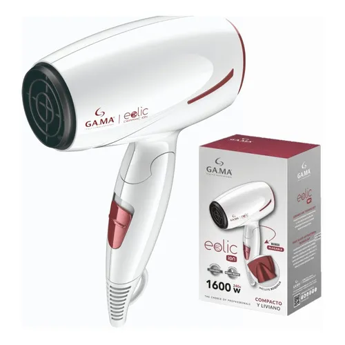 Secadora Gama Eolic 1600w Plegable Ceramic Ion Color Blanco
