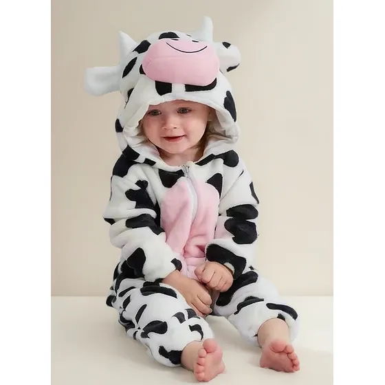 Pijama Polar Disfraz Enterito Bebé Vaquita Cariñosa