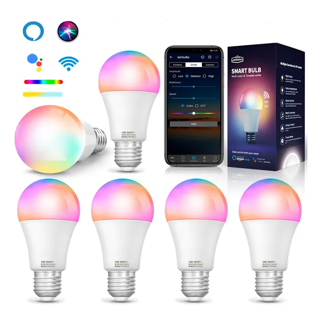 Bombillo Led Wi-Fi Lapurete´s LPTE1206 Bulbo 12W 6500K 1200lm 6 unidades