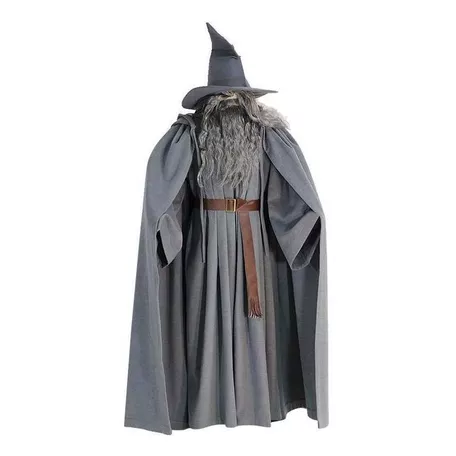 Gandalf Wizard - Capa Con Barba Y Peluca