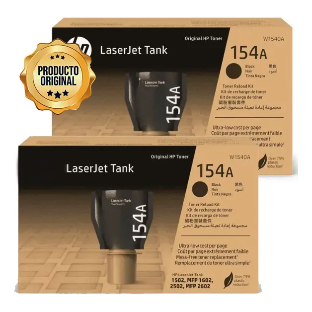 Combo 2 Toner Hp 154a Negro W1540a Original