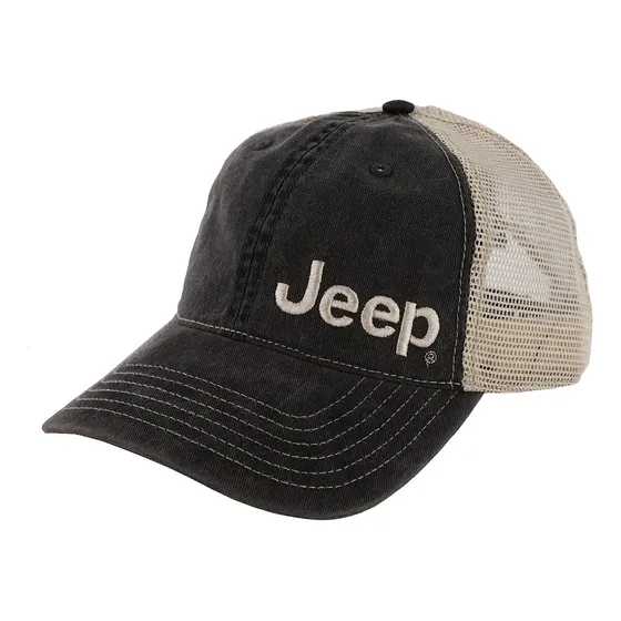 Gorra Trucker Jeep Garment Washed - Negro