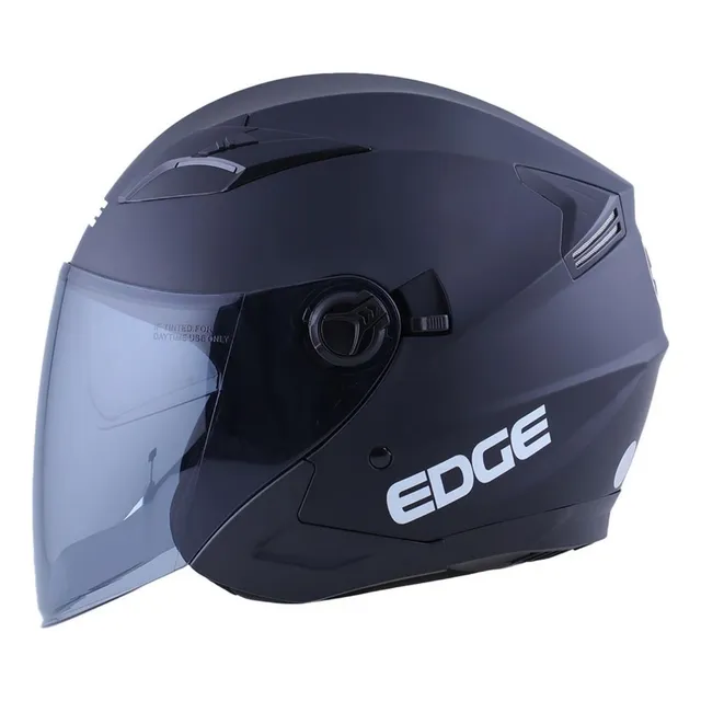 Casco De Moto Edge Semi-integral Negro Mate Doble Visor