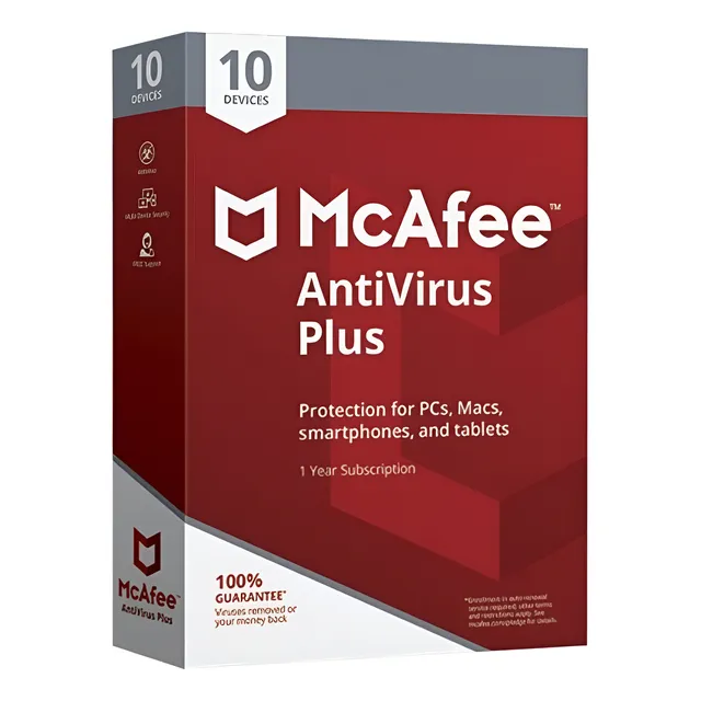 Antivirus Mcafee Plus 10 Dispositivos 1 Año Windows 10 Y 11