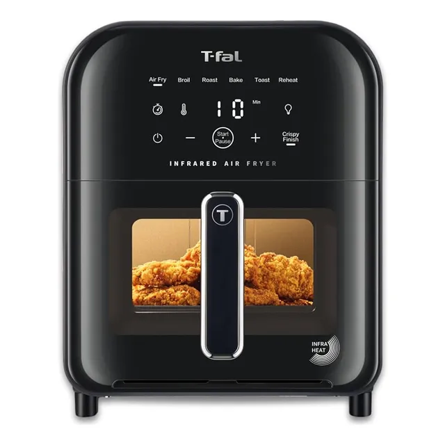 Freidora De Aire 7 En 1 Infrared De 5 Litros Tecnología De Infracalor Premium Ventana Visible T-fal Ey8158u0
