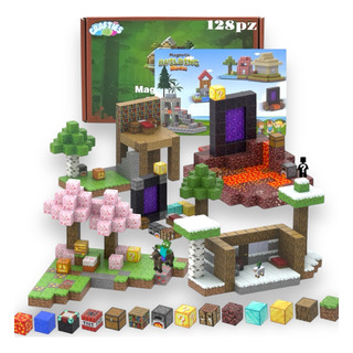 Crafties Bloques De Construcción Magnética Juegos Stem 128pz Crafties Bloques De Construcción Magnética Juegos Stem 128pz