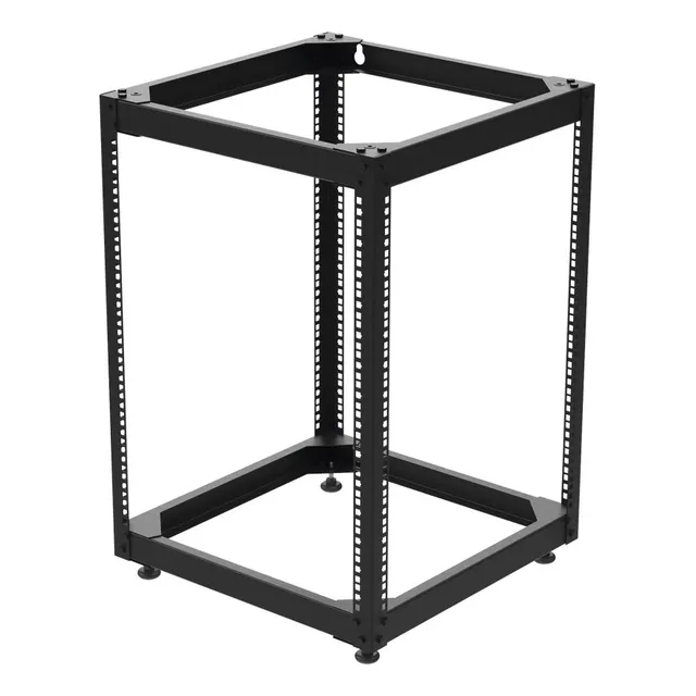 Rack Abierto 4 Postes Instalación Pared O Piso De 14 Ur