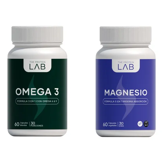Cápsulas De Magnesio 5 En 1 400mg + Omega 3 The Protein Lab Sabor Sin sabor