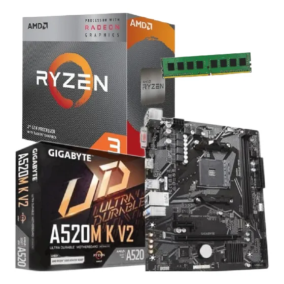 Combo Actualizacion Pc Amd Ryzen 3 3200g Mother 8 Gb Ddr4