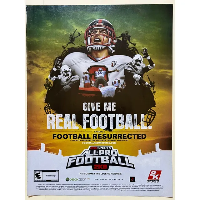 Anuncio Vintage Original All-pro Football 2k8 - Ps3 Xbox 360